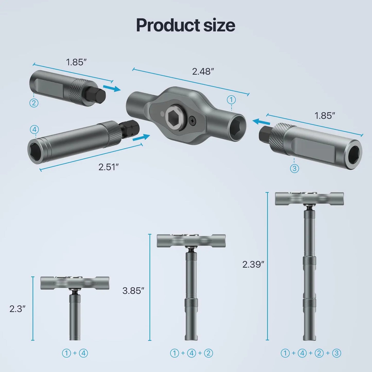 VMAN 24in1 Multifunction Ratchet Screwdriver Set Multi Magnetic Bits Mini Repair Tool Kit Household Tool For PC & Desk Etc.