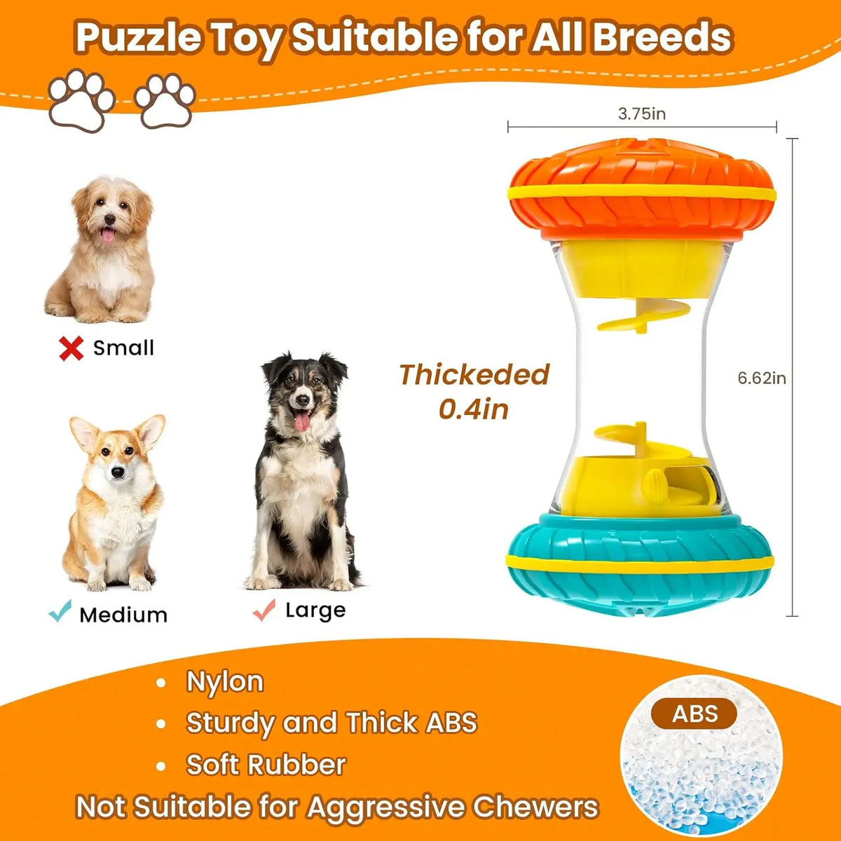 Treat-Dispensing Puzzle Ball for Dogs - Slow Feeder Toy – photo 2
