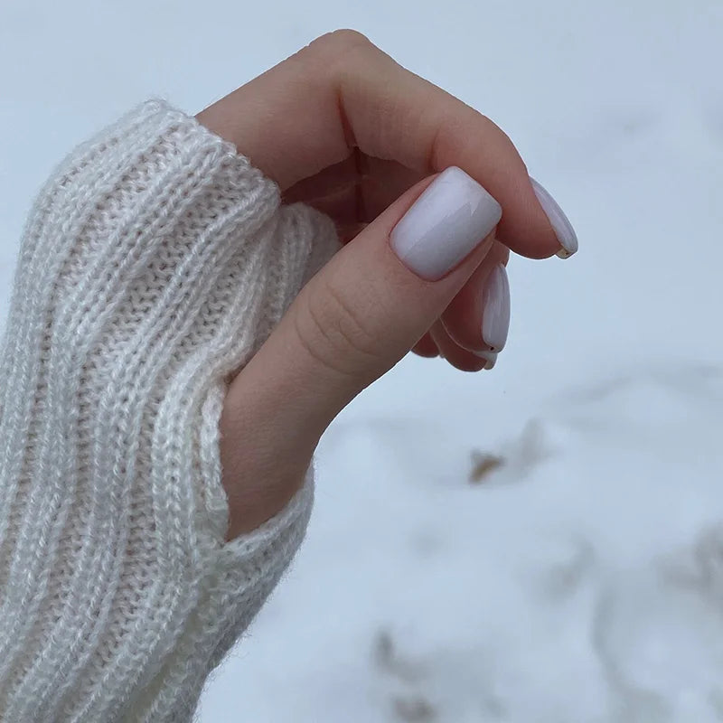 Women's Long Knit Fingerless Gloves, Arm Warmers