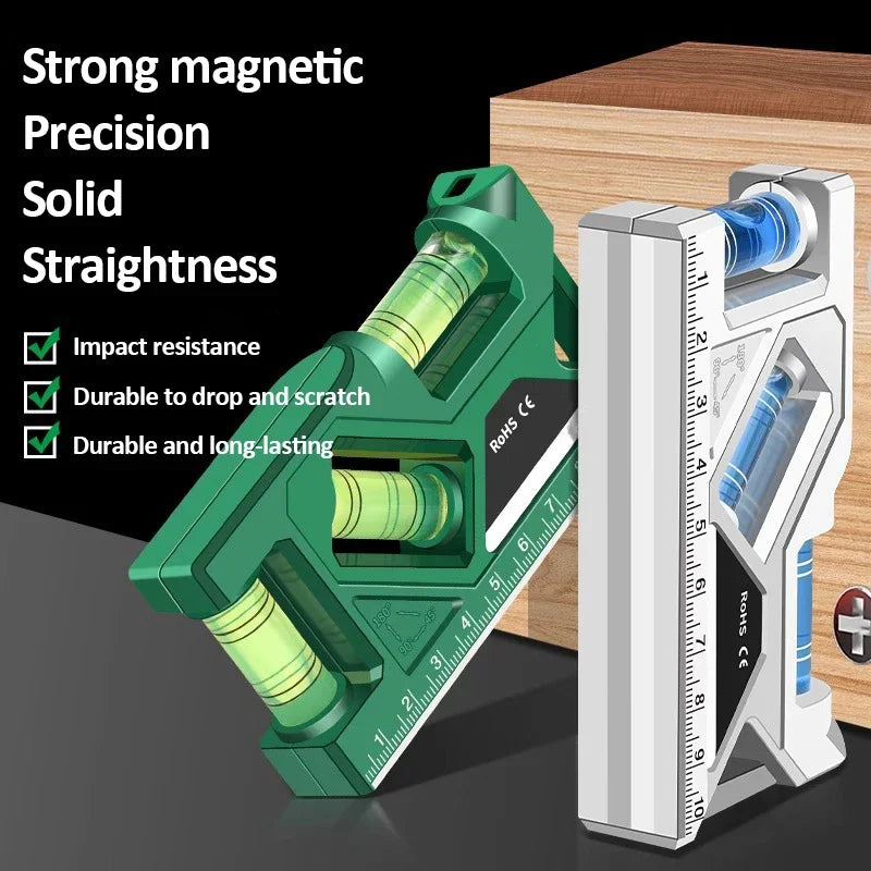 Mini Level Gauge High-precision Horizontal Vertical Measure Metric Ruler Protractor Home Portable Magnetic Pocket Level Gauge