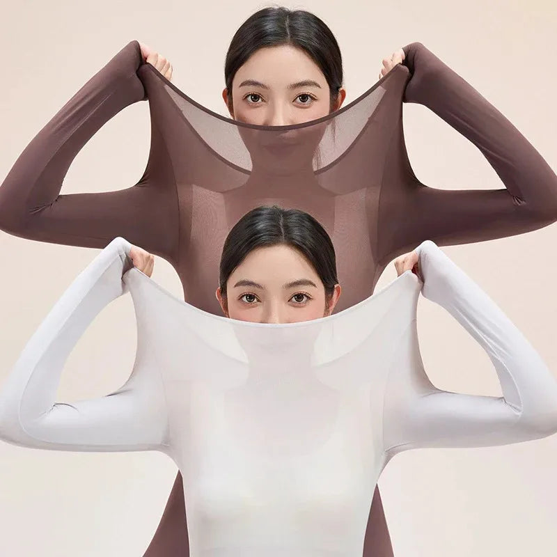 Women's Seamless Ultra-Thin Thermal Set - Long Sleeve Top & Pants - photo 4