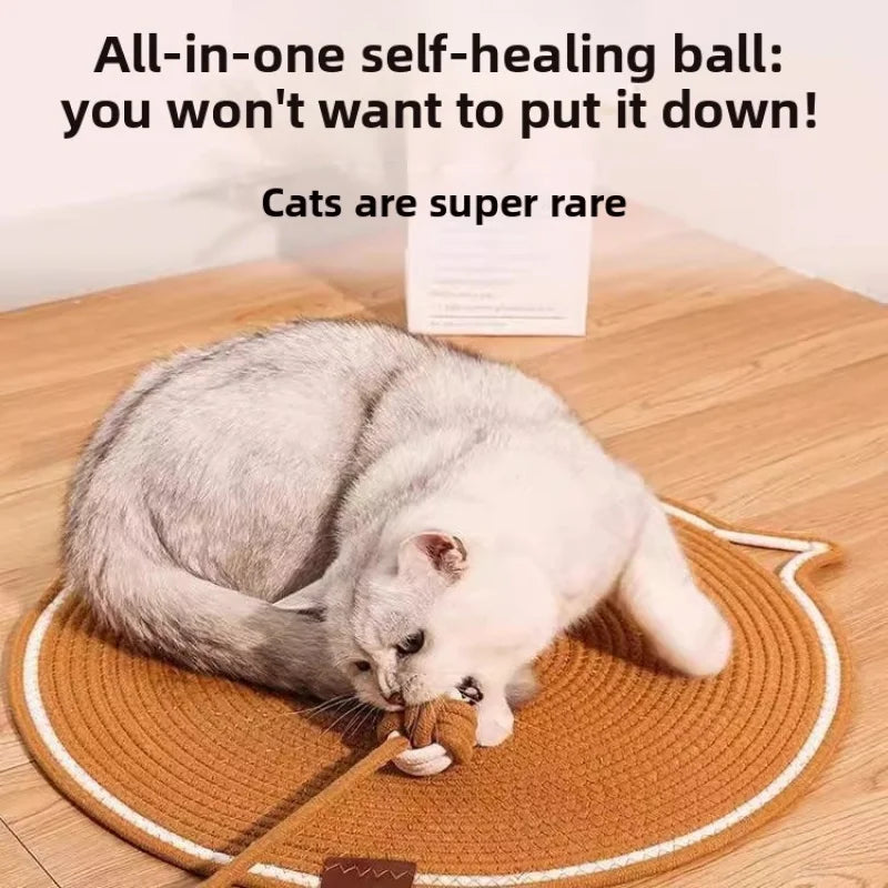 Cotton Rope Cat Scratching Mat - 2-in-1 Bed & Claw Care Pad – photo 4