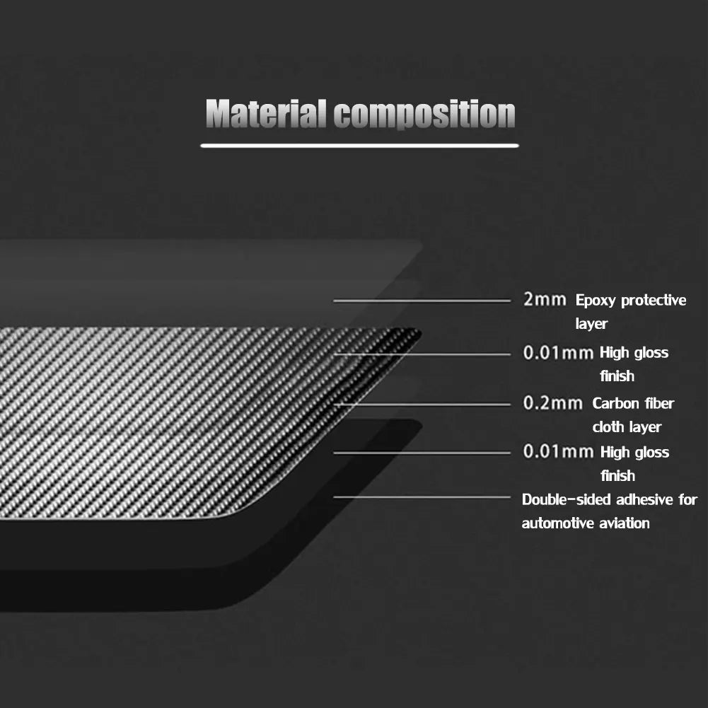 Black Carbon Fiber Car Interior Decoration Protection Sticker Auto Accessories For Toyota Corolla 2014 2015 2016 2017 2018