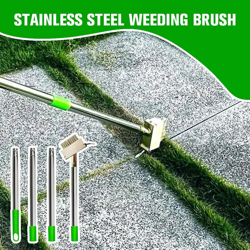 Stainless Steel Detachable Weeding  Brush for Weeding Stone Board Gap Cleaning Garden Tools for Deck Patio Walkwa