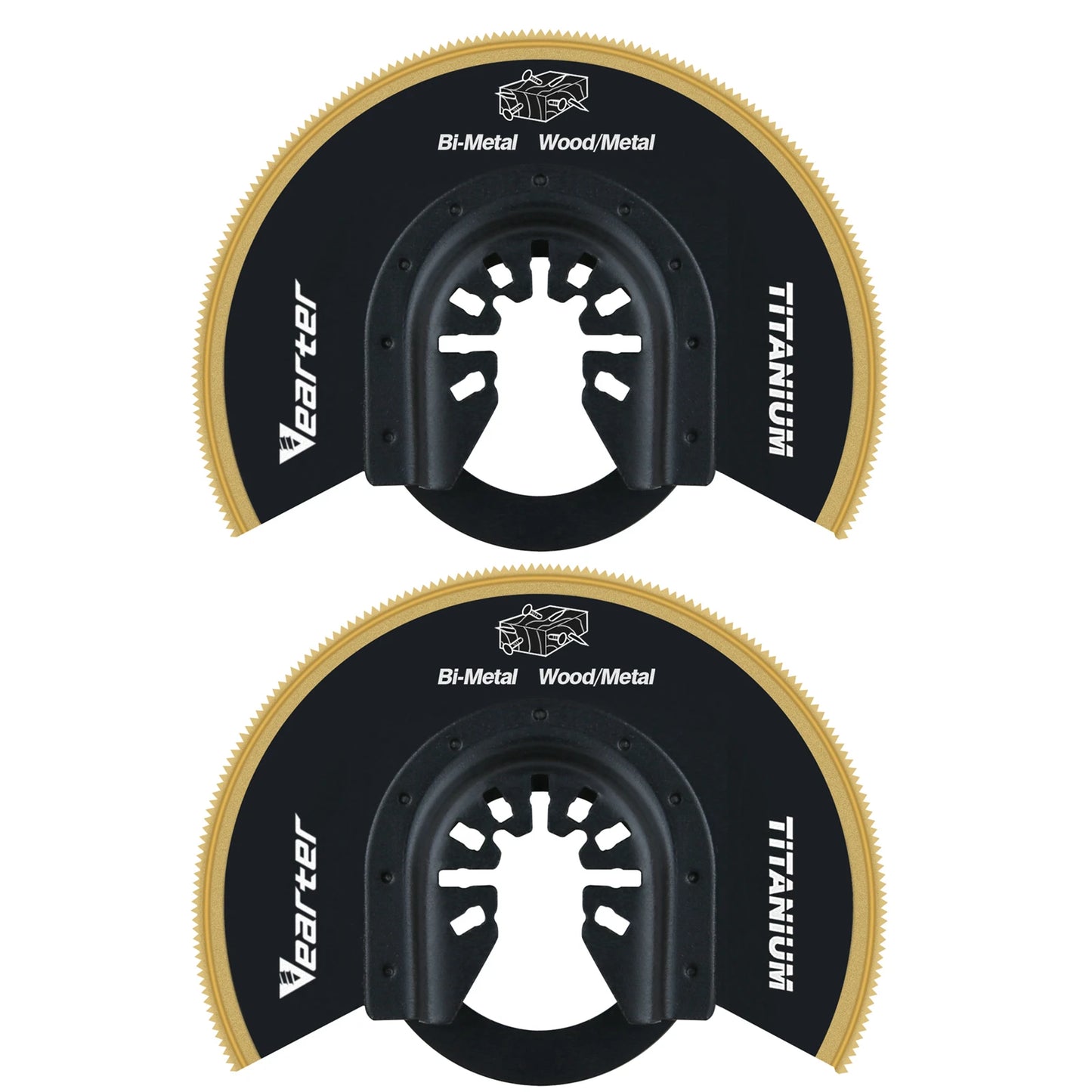 Vearter 2Pc Titanium Oscillating Saw Blades — Metal & Wood Cutting