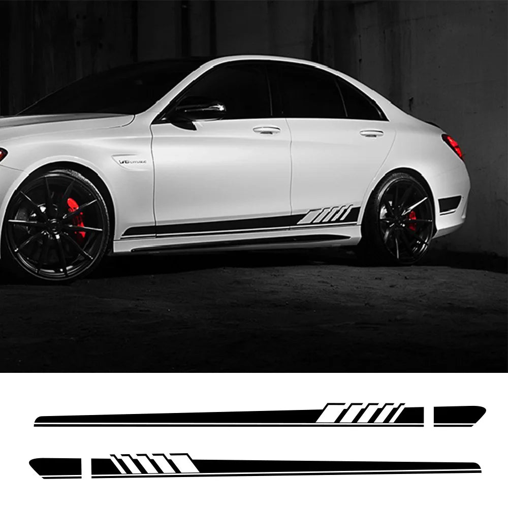 Car Side Line Vinyl Decal – Compatible with Mercedes-Benz W203 W204 W205 W212, C-Class, GLC, CLA, GLA