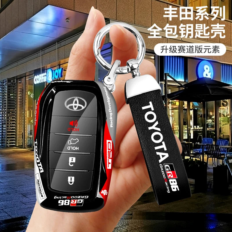 2024 New Fashion car key case bag Shell For  for Toyota Camry Highlander Corolla  Crown Prado GR 86 Reiz 2015 2016 accessories