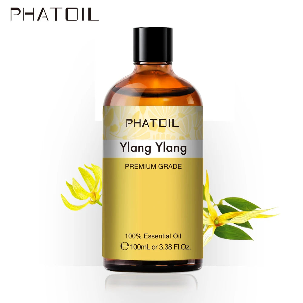 100ml Pure Essential Oil for Diffusers — Aromatherapy (Lavender, Rose, Peppermint & More)