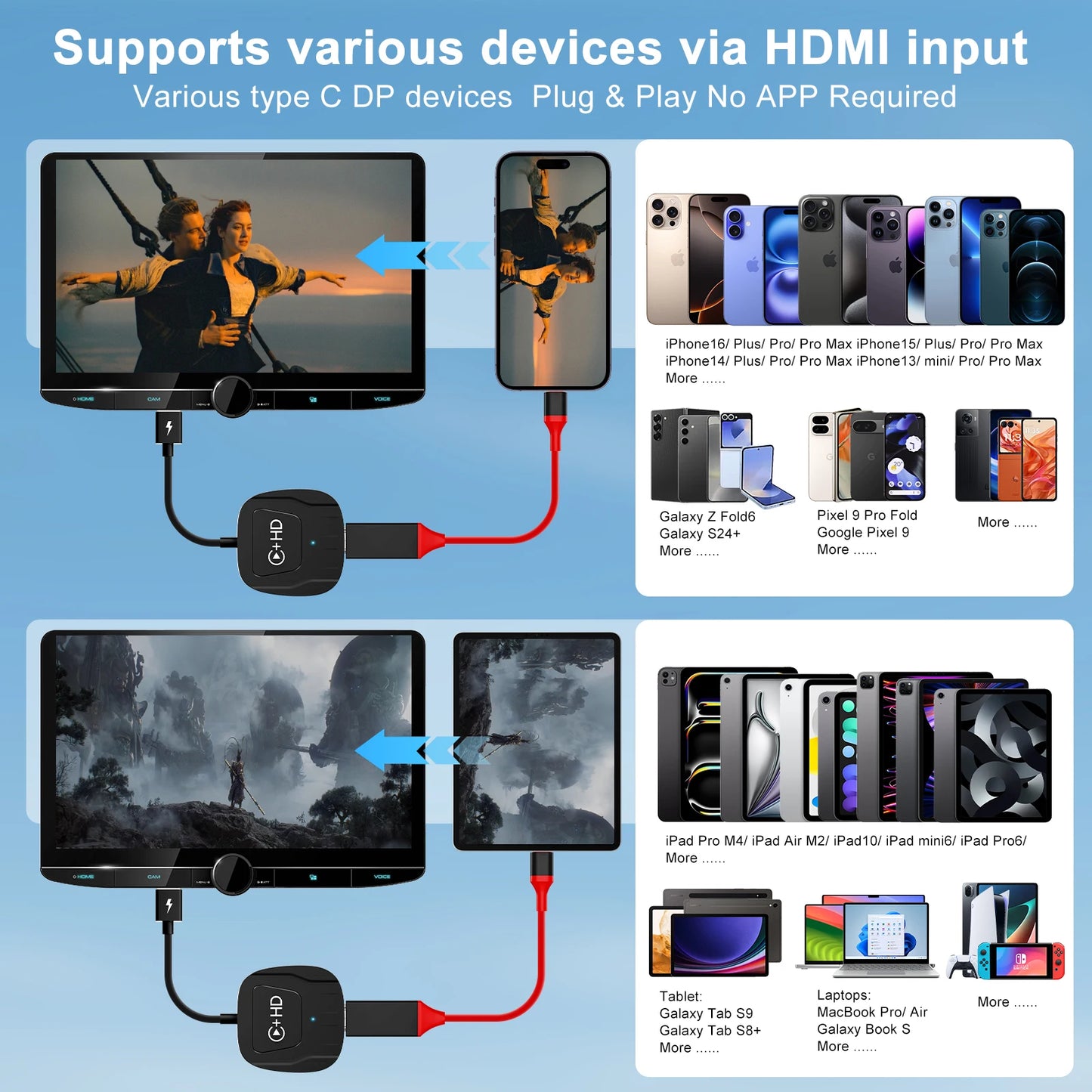 Wireless Video CarPlay Adapter — Streaming App Support for OEM Wired-CarPlay Cars