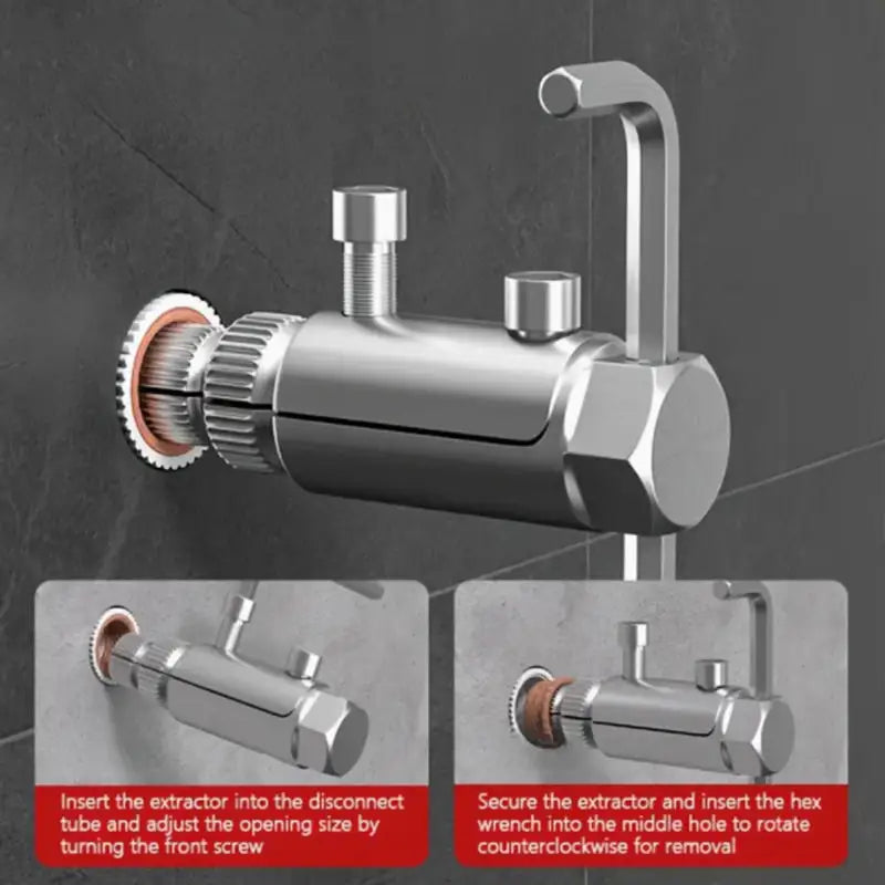 Broken Wate Pipe Extractor Tool Handle Broken Faucet Removal Tool Stripped Screw Removal Tool Faucet Angle Valve Wire Extractor