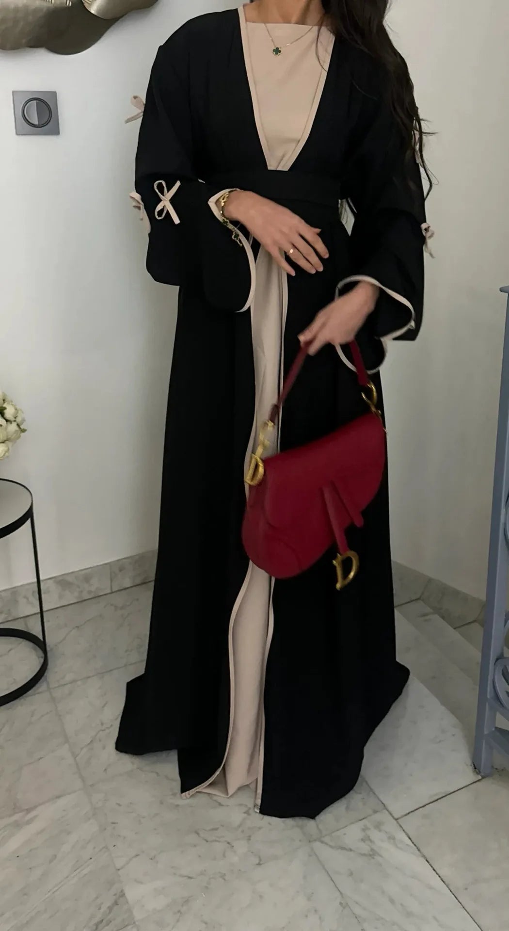 Eid Bow Abaya Women Cardigan Dress Muslim Party Caftan Robe Jalabiya Morocco Dubai Kaftan Islam Vestidos Largos Ramadan 2026