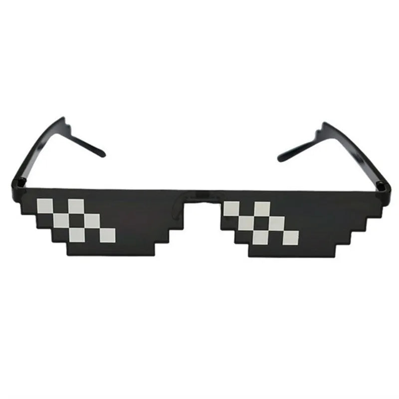 New Creative 8 Bit Thug Life Sun Glasses Pixelated Men Women Party Eyeglasses Mosaic UV400 Vintage Eyewear Fishing Sunglasses
