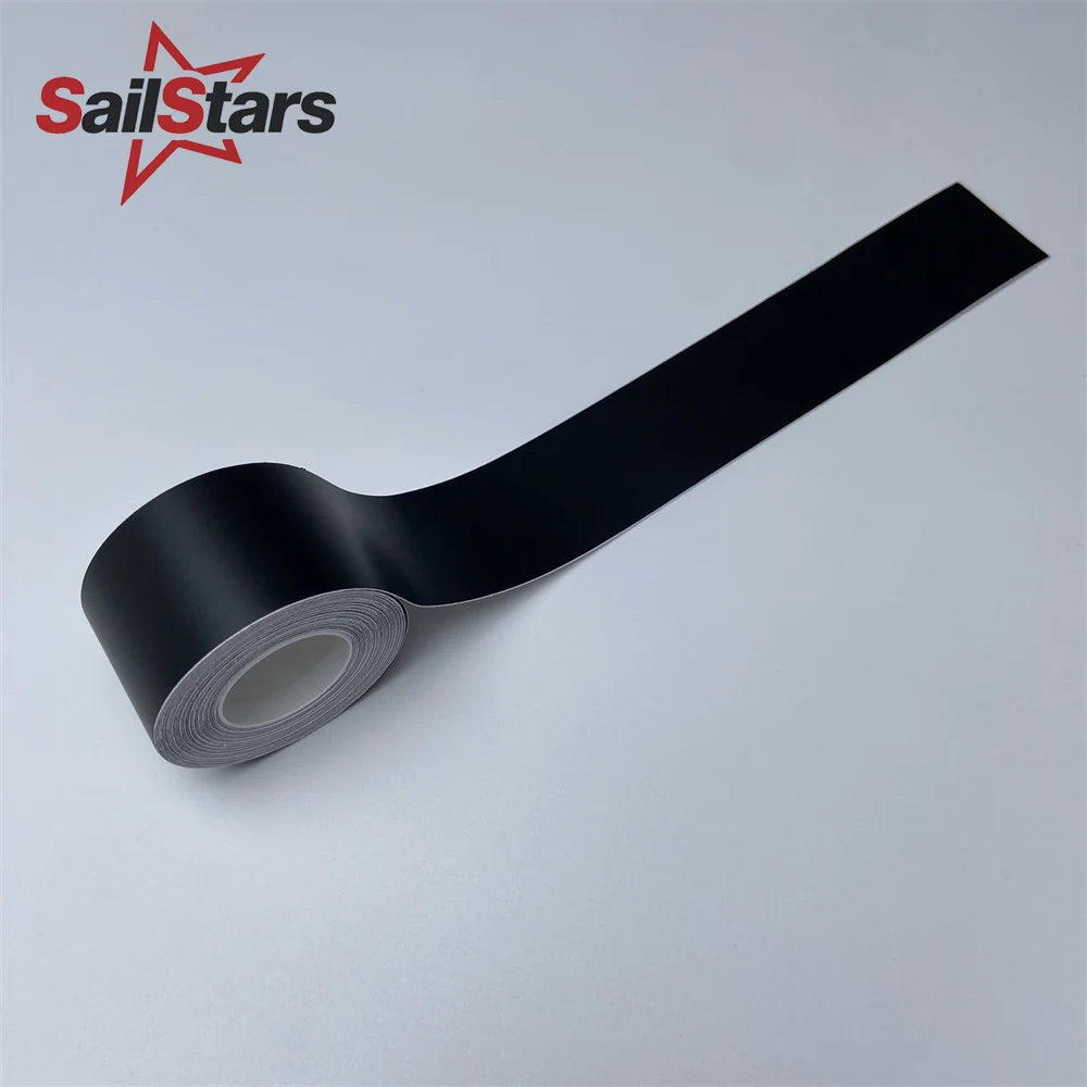 Matte Black 3/5/7/10 cm Vinyl Wrap Stripes Chrome Delete Tape Window Trim Film Stickers For Car Body Decoration
