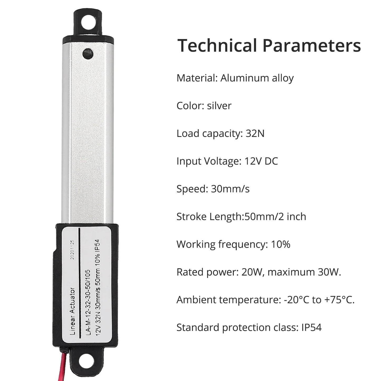32N 3.2kg Fast Speed Mirco Linear Actuator DC12V  Electric Linear Actuator Motor Drive 30mm/s 15mm/s 8mm/s Mini Push Rod Putter