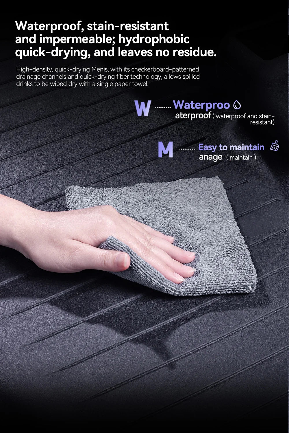 YZ 360° Full Cover TPE Injection Floor mat waterproof Anti-Slip Set Floor Liner Mat For Tesla Model Y Juniper 2026-2026