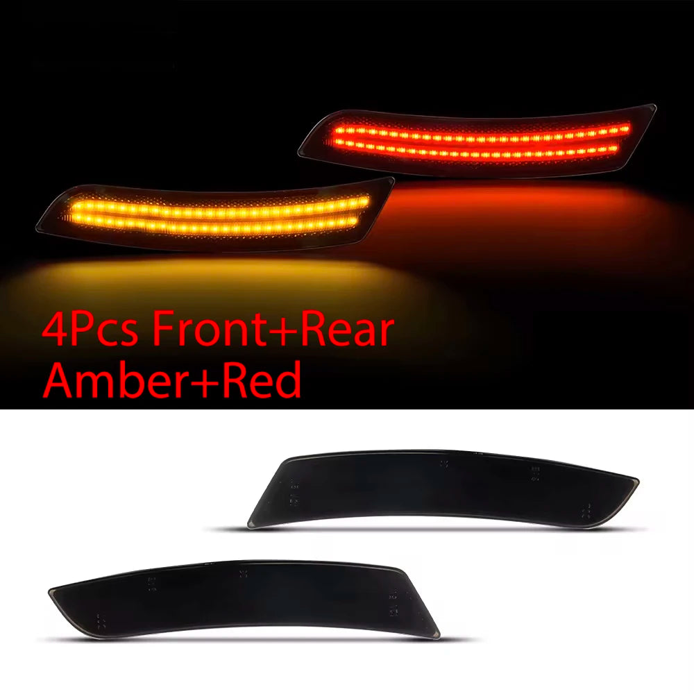 4Pcs LED Front Rear Bumper Side Marker Lights For Chevrolet Chevy Camaro 2016-2021 Cadillac CTS ATS Car Accessories OEM#23169181