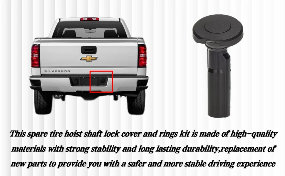 Spare Tire Hoist Lock Cylinder & Tube (22979267) — Chevrolet Silverado & GMC Sierra (2014–2018)