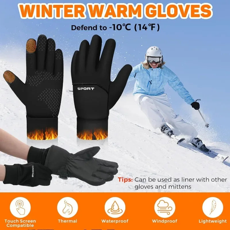 Non-Slip Touchscreen Winter Gloves, Unisex