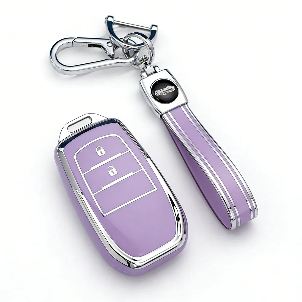 Anti-Scratch TPU Car Key Case For Toyota Yaris Cross Hilux Innova Fortuner Camry Land Cruiser 200 300 Prado Crown TLK 200 Cover
