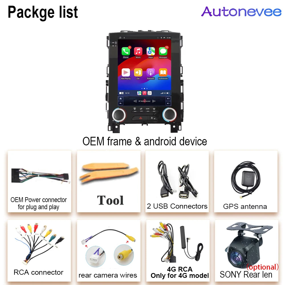 Car Stereo with Apple CarPlay & Android Auto, Compatible with Renault Koleos, Megane 4 & Talisman