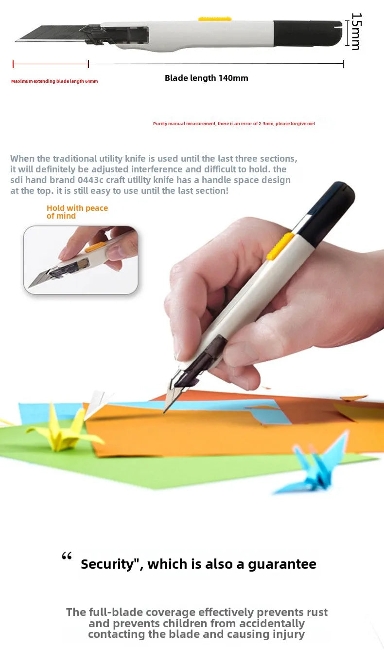 Vinyl Utility Knife Anti Shaking Car Stickers Decals Blade Cutter Knife PPF Film Window Tint Craft Cutting Line Paper DIY Tool