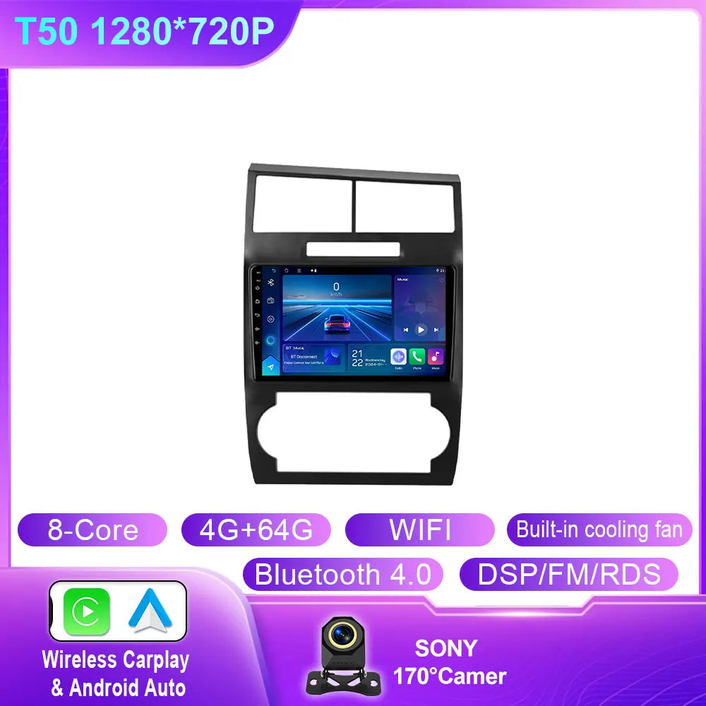 Car Radio Carplay For Dodge Charger LX 2005-2010 For Dodge Magnum 2 2003-2007 Navigation GPS Android Auto Stereo 4G Wifi No 2din