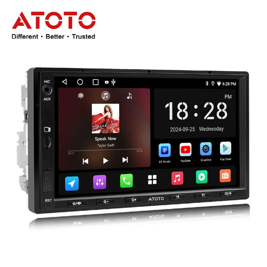 7" Double DIN Car Stereo with Apple CarPlay & Android Auto