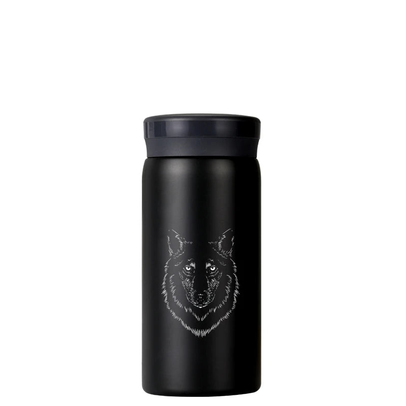 200/300ML 316 Stainless Steel Pocket Mini Thermos Custom LOGO Black Hot Water Bottle Vacuum Flask For Ice Coffee Travel Cup