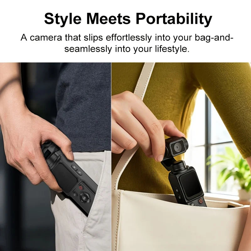 4K Pocket Action Camera — 330° Auto-Rotate Face-Tracking Zoom Cam
