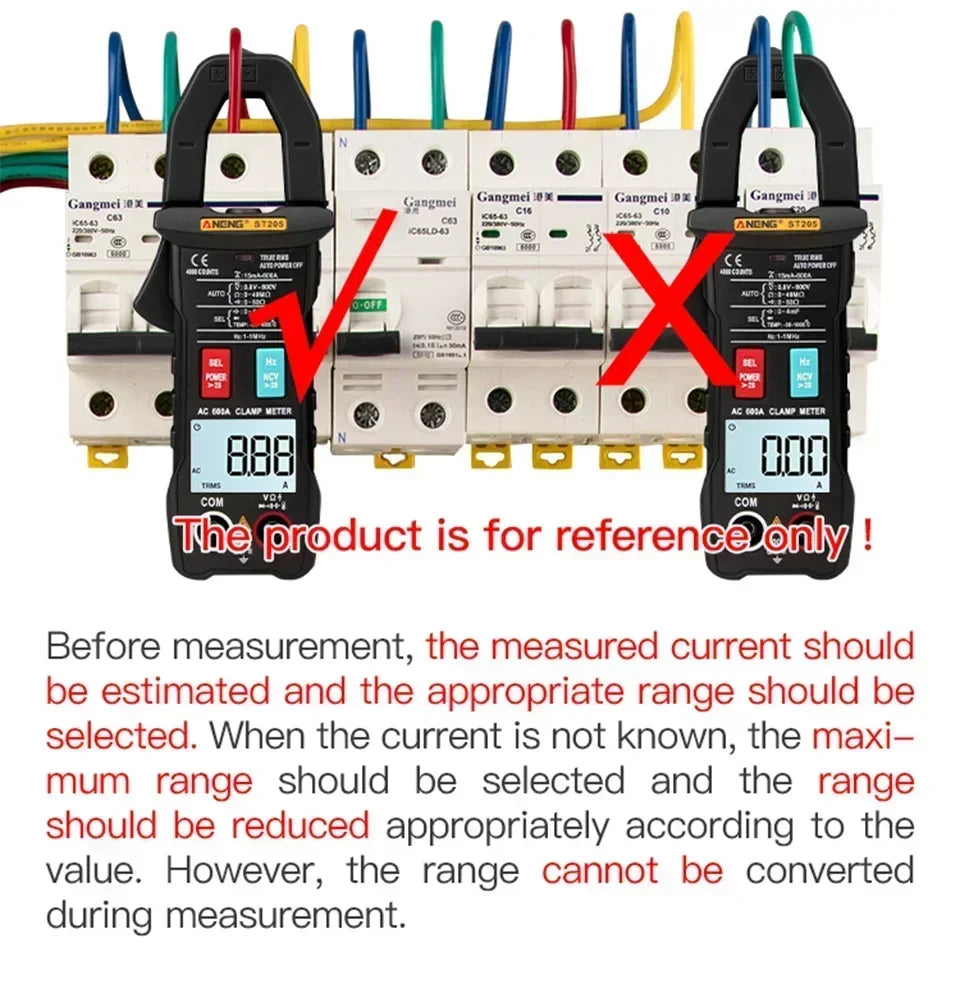 ANENG Clamp Meter Multimeter 4000 Counts Digital ST181+B19 AC Current Voltage Tester Ammeter Hz/Capacitance/NCV/Ohm Tester Tools