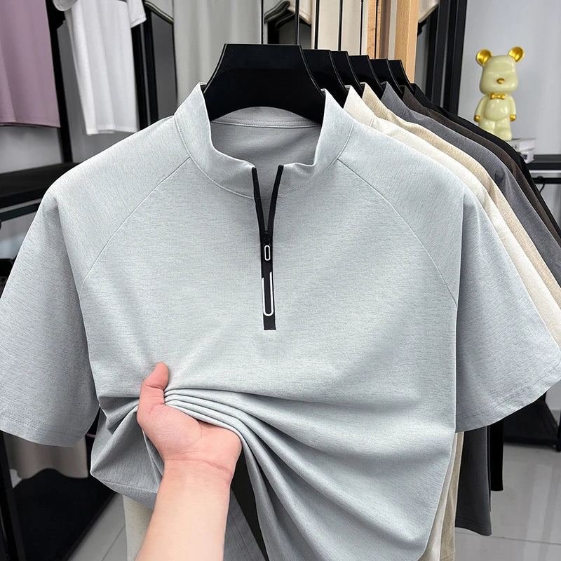 Men's Half-Zip Tee - Soft Breathable Pullover, Sports & Leisure