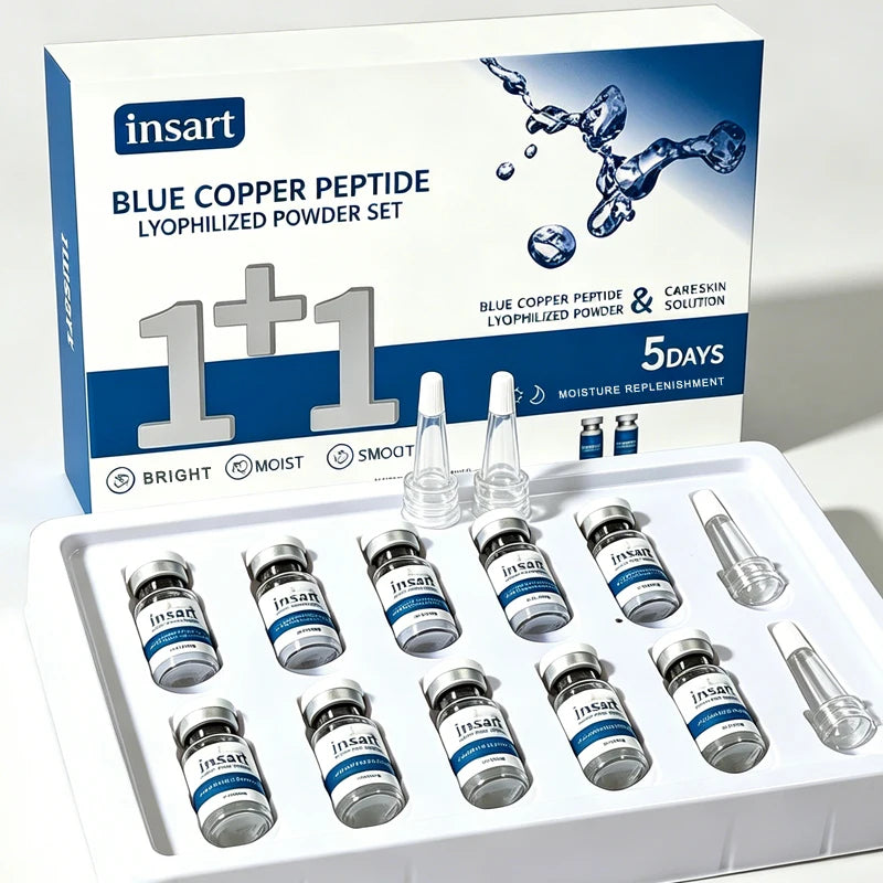 GHK‑Cu Serum Blue Copper Lyophilized Powder Hydrating Serum Rejuvenates Repairs Skin Barrier Improves Elasticity