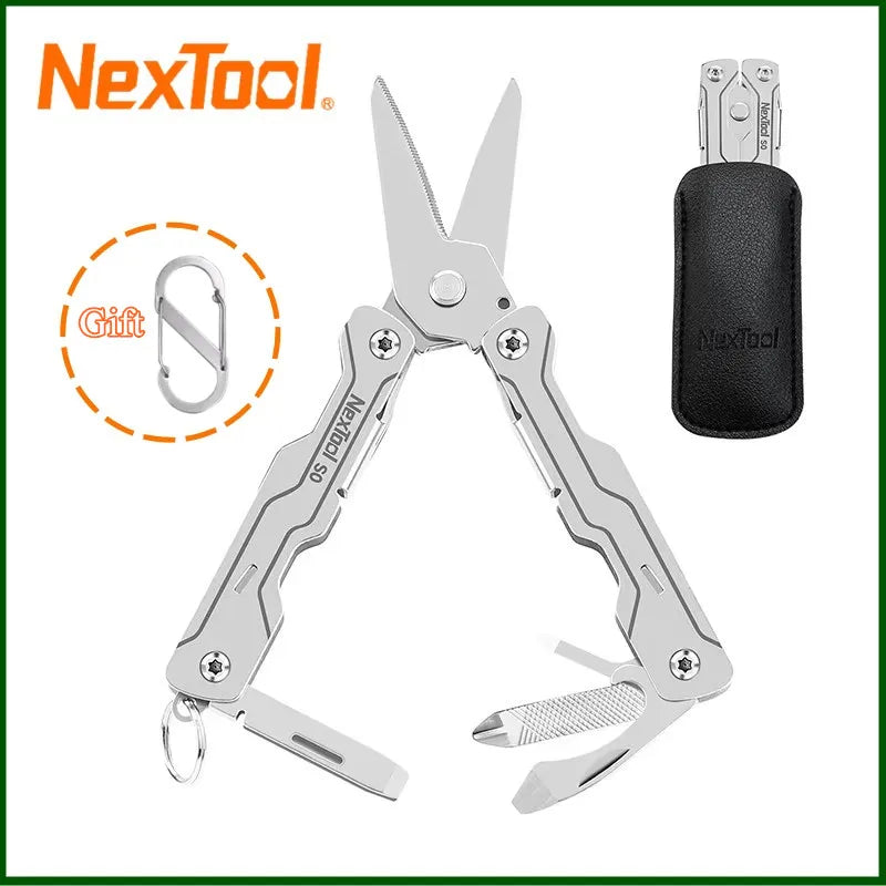 NexTool 8 In 1 Mini Sailor Scissors S0 Micro Keychain Multitool Screwdriver Portable Pocket Folding EDC Tool for Travel