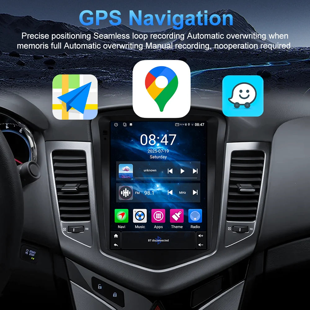 Car Stereo with Apple CarPlay & Android Auto, Compatible with Chevrolet Cruze J300