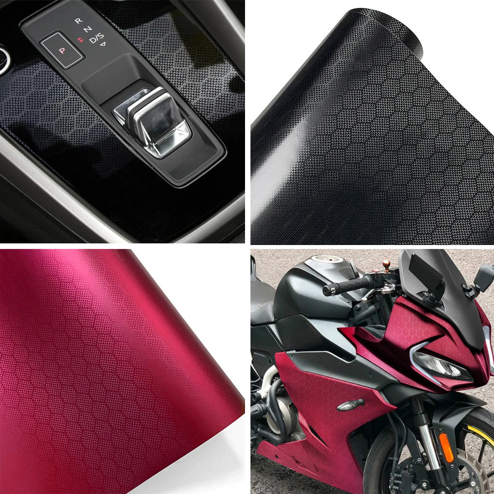 Car Stickers Forged Carbon Fiber Vinyl Wrap Film Waterproof Auto Body Film  Self Adhesive Carbon Fiber Sticker Car Accessories