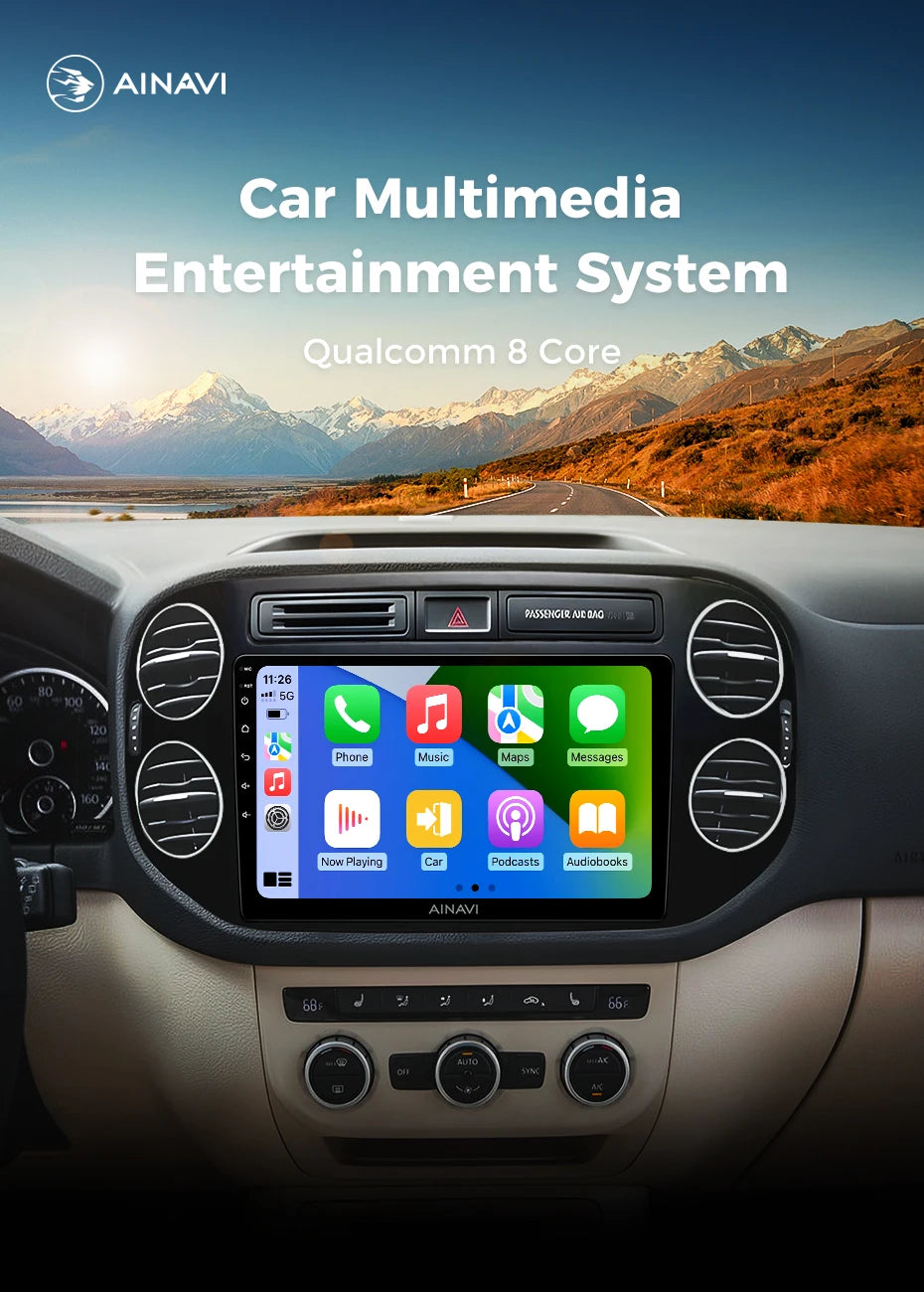 Ainavi Car Multimedia Player For Volkswagen VW Tiguan 2006 2008 2010 2016 Golf Plus Wireless Carplay Android Auto 4G Wifi 2din