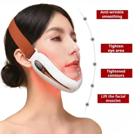 V Face Shaped Massager Red Light Therapy Micro-current Face Shaping Machine Skin Care Lifting Facial Home Use Beauty Devices