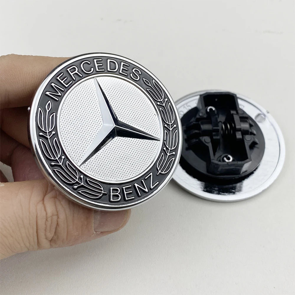 1pcs 57mm Car Front Hood Emblem Badge Bonnet Car Accessories For Mercedes Benz W204 W205 W212 W213 W221 W177 W246 GLA GLC CLA