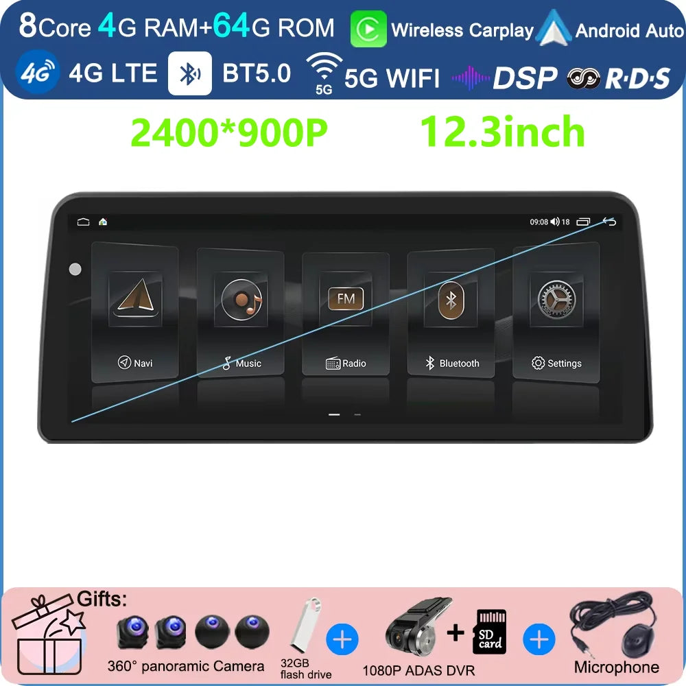 Android 15 Car QLED Screen For GMC Yukon Chevrolet Tahoe Suburban 2007-2013 GPS Navigation Multimedia Player Stereo Head Unit