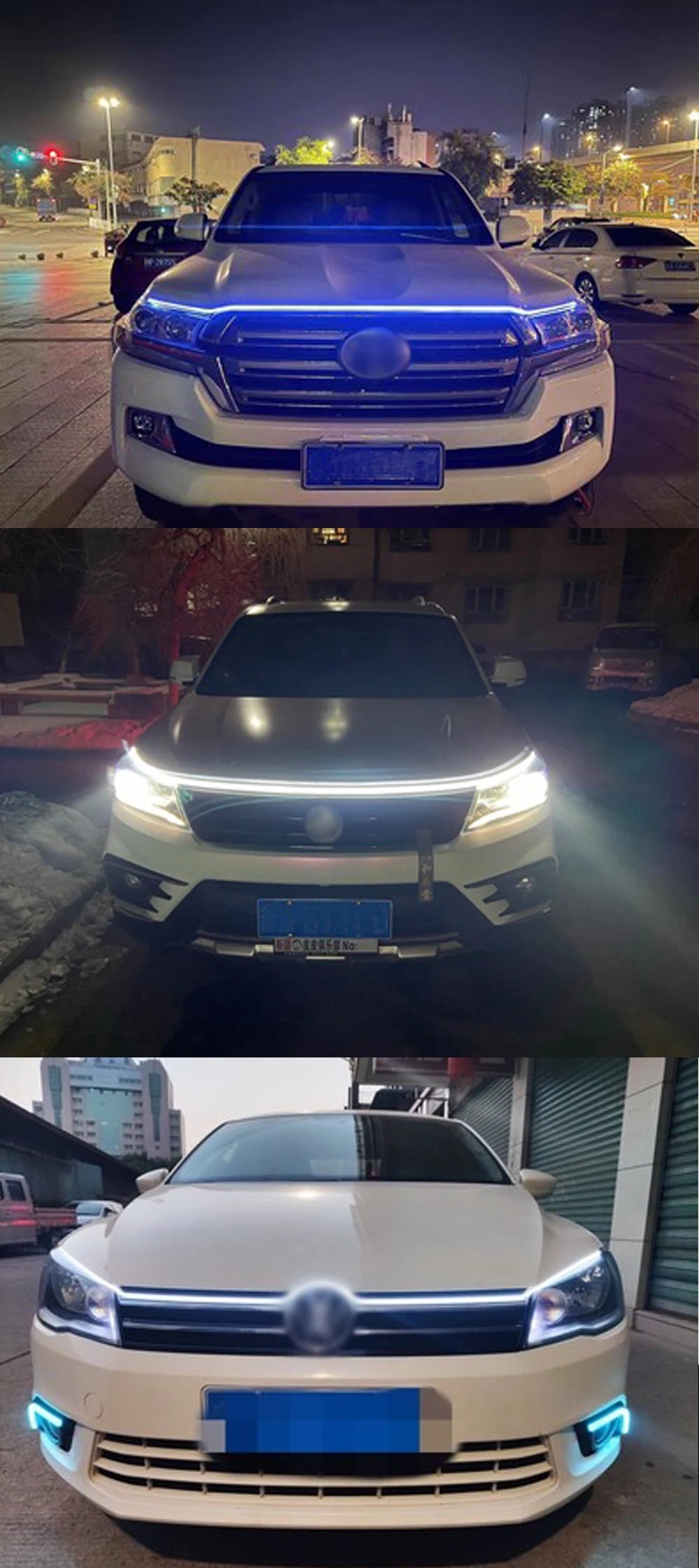 RXZ LED Daytime Running Light – Car Hood Decorative DRL Ambient Lamp 12V Scan Start Effect