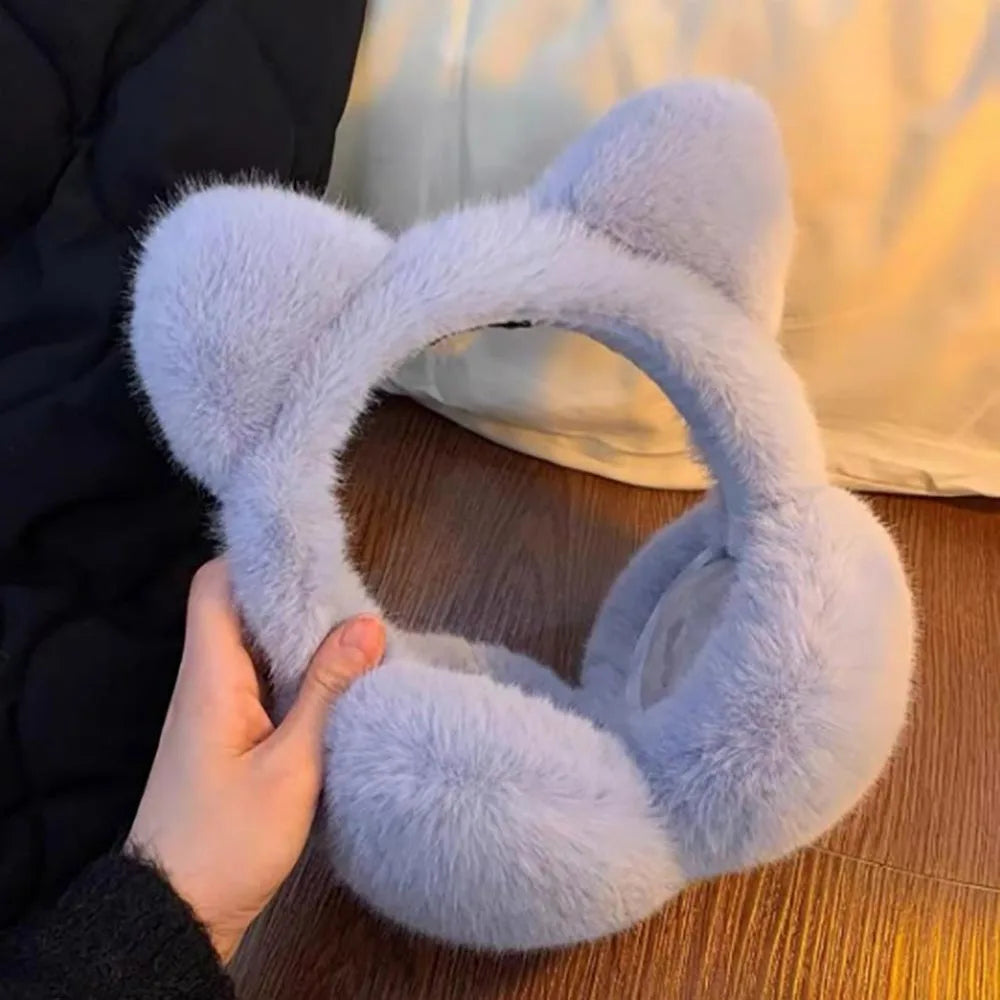Cute Cat Ear Earmuffs - Foldable Windproof Winter Ear Warmers - photo 8