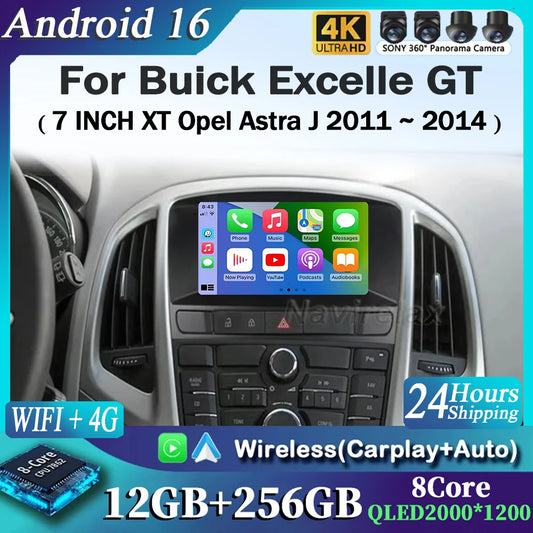 Car Stereo with Apple CarPlay & Android Auto, Compatible with Buick Excelle GT XT & Opel Astra J