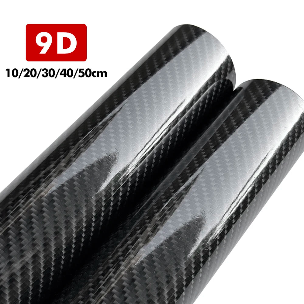 9D Carbon Fiber Vinyl Film High Glossy Car Sticker Film Cover Motorcycle Sticker Vinyl Wrap Accessories for Vehicles Adhesive