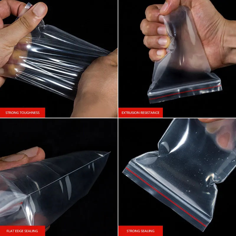 Small Reclosable Zip Lock Plastic Bags – Clear Resealable Storage for Food, Jewelry & Small Parts | Multiple Sizes