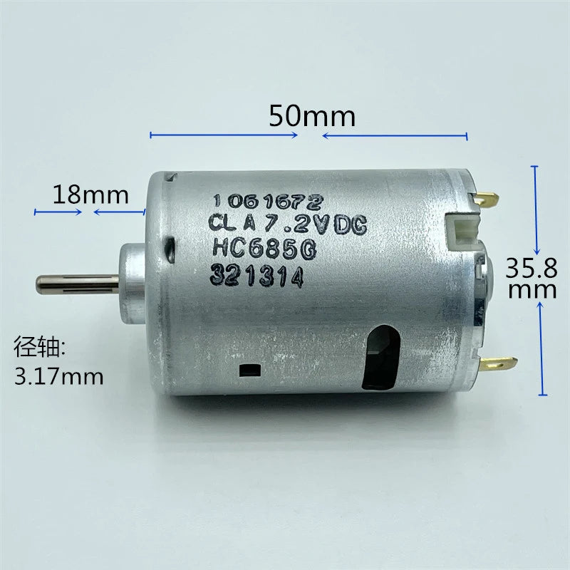 JOHNSON HC685G Micro 36mm RS-545 Motor DC 3.7V 5V 6V 7.2V 7.4V High Speed Power Electric Drill Garden Tool Engine Cooling Fan