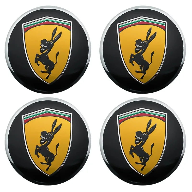 4pcs 56mm 60mm For Funny Donkey Emblem Universal Car Wheel Center Cover Hub Cap Sticker Replacement