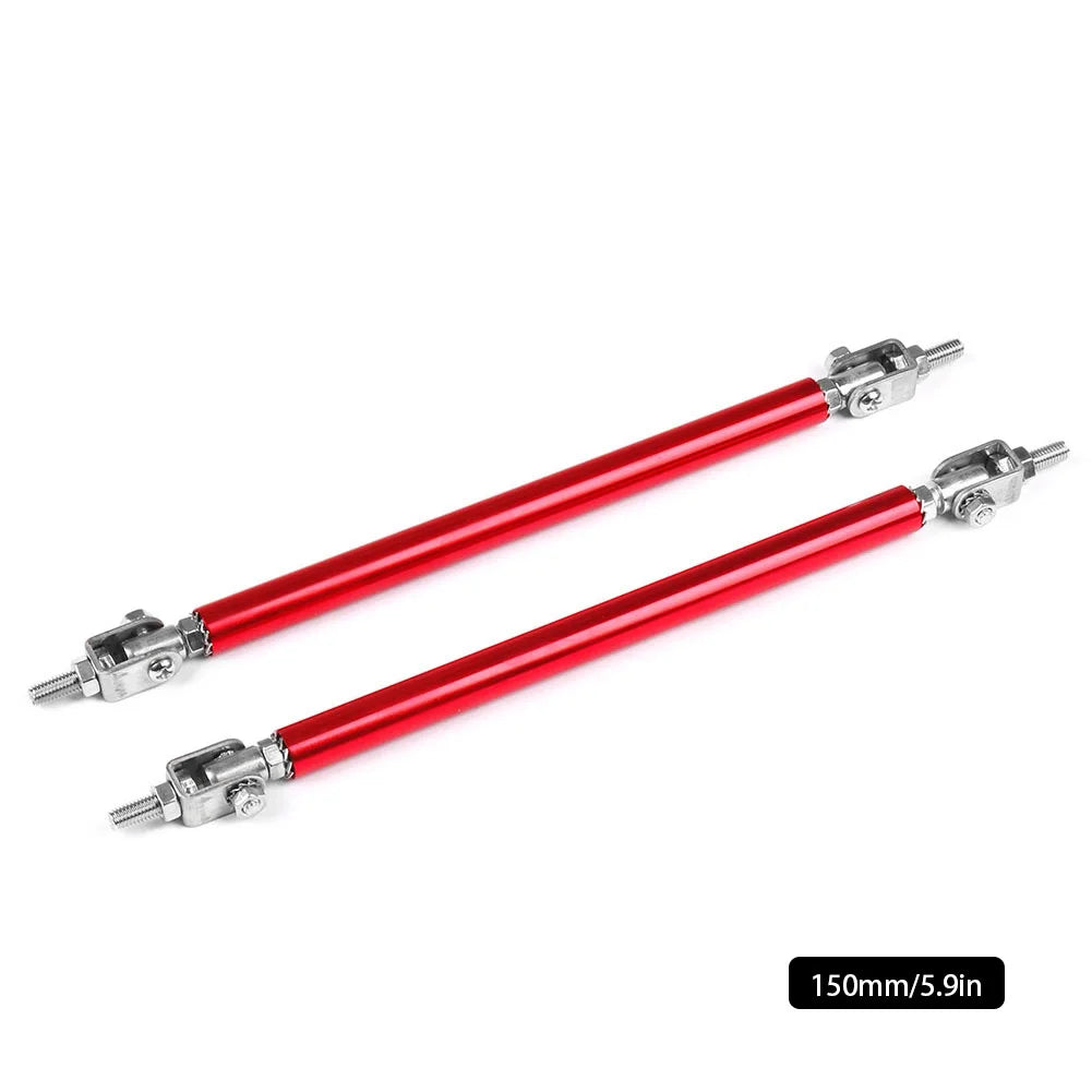 2PCS Car Splitter Rods Racing Adjustable Front Rear Bumper Lip Support Strut Brace Tie Pull Bar Kit 75/100/150/200mm Universal