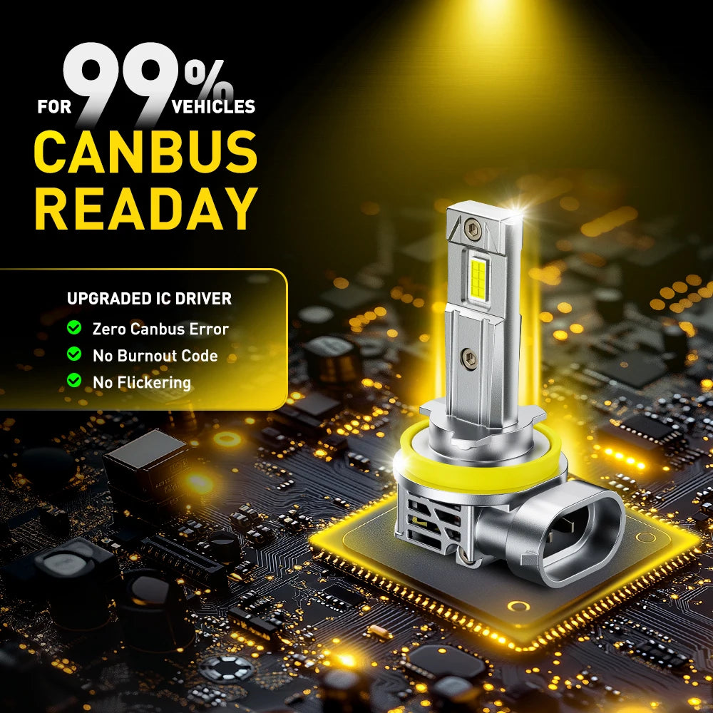 AUXITO H11 H8 LED Headlight Bulbs - 30000LM Turbo Brightness
