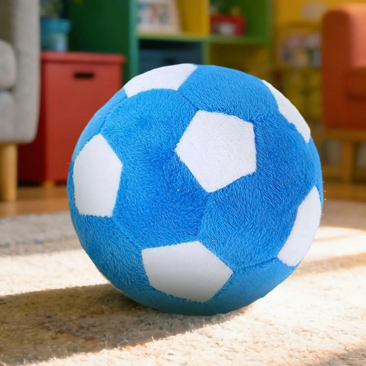 Plush Soccer Ball Dog Toy - Soft Squeaky Ball for Puppies