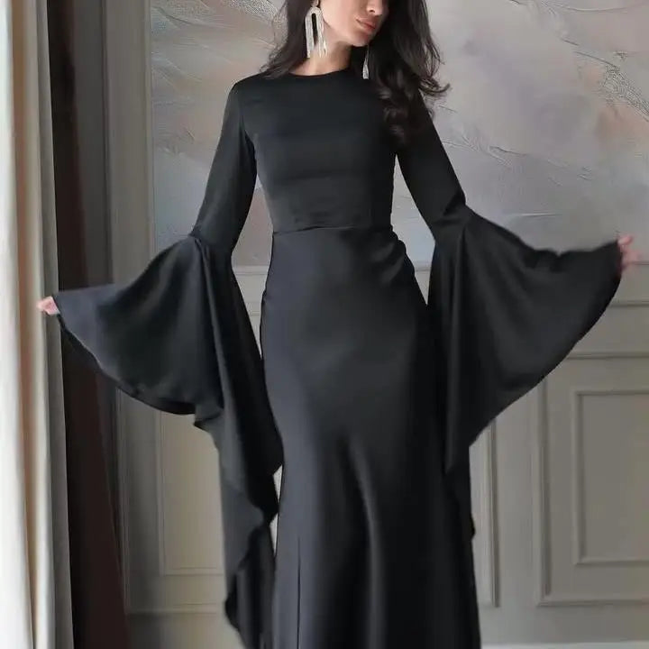 Eid Muslim Women Dress Abaya Flare Sleeve Vestidos Largos Party Caftan Jalabiya Ramadan Long Dresses Dubai Kaftan Arab Robe 2026